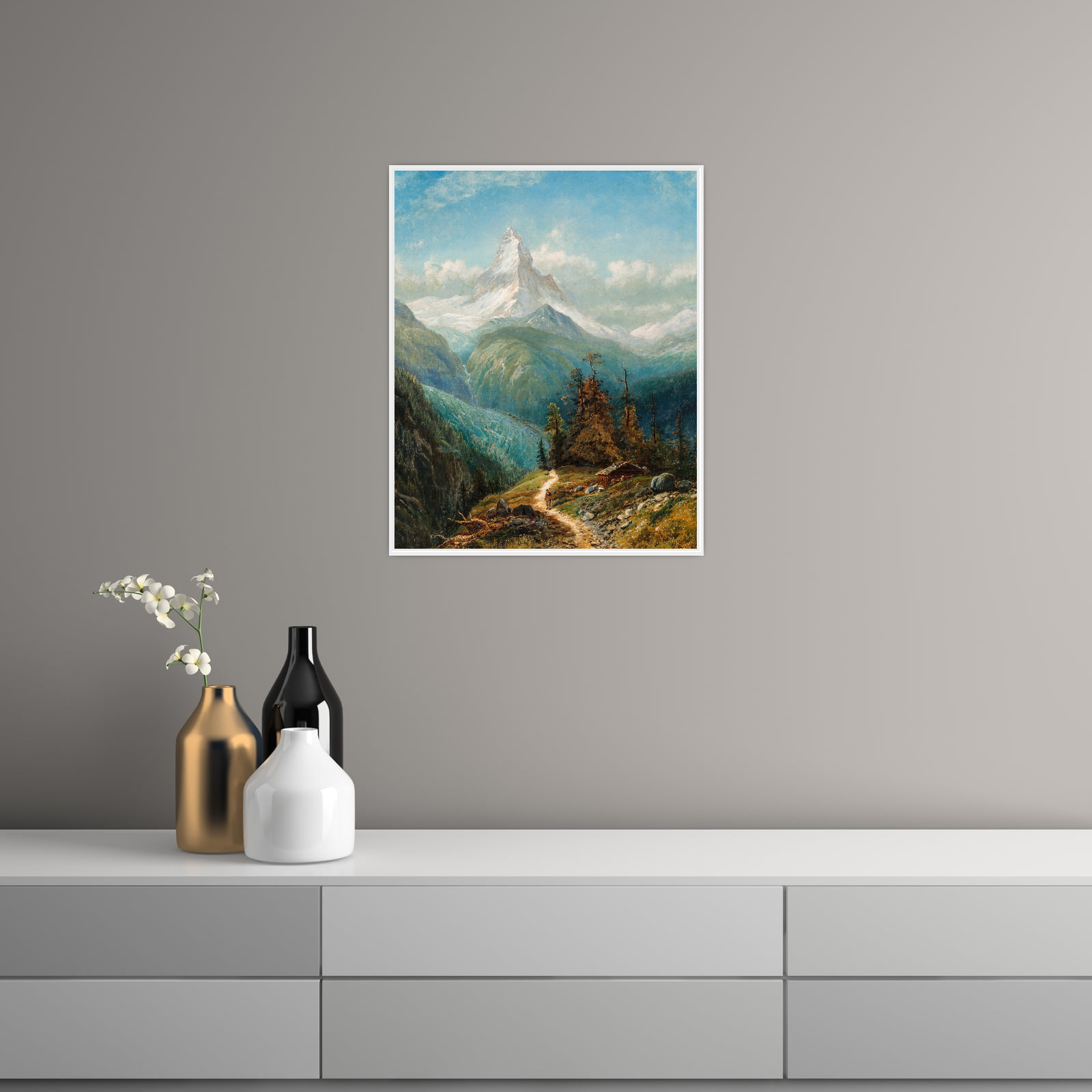 Umetnička slika ​The Matterhorn, Edmund Darch Lewis na platnu - NS Canvas Shop