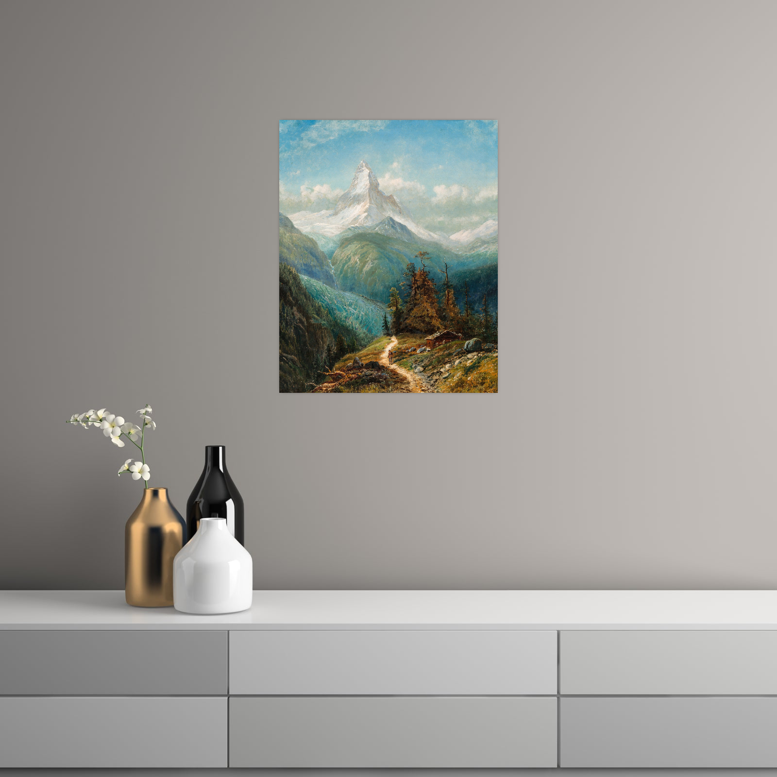 Umetnička slika ​The Matterhorn, Edmund Darch Lewis na platnu - NS Canvas Shop