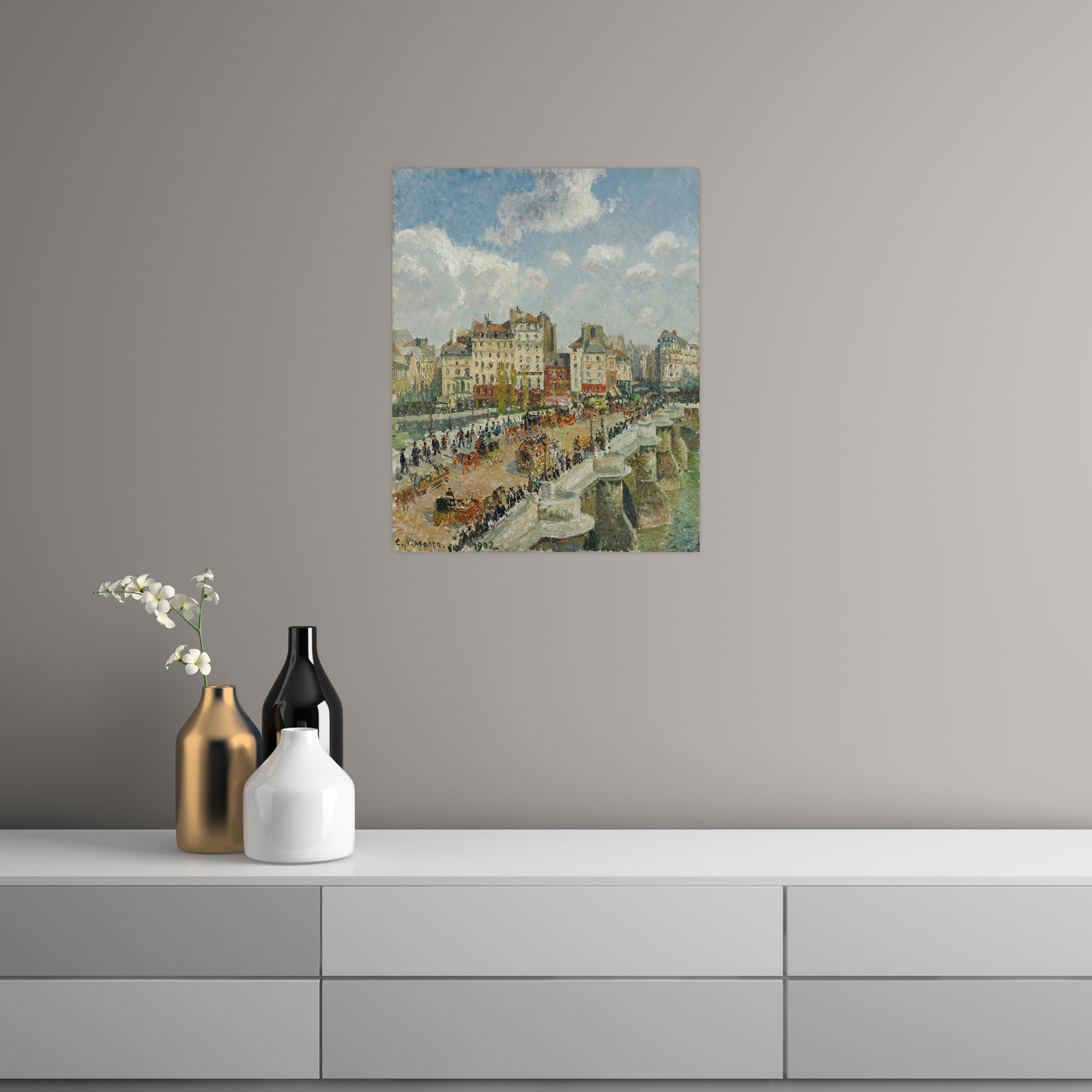 Umetnička slika ​The Pont-Neuf, Camille Pissarro na platnu - NS Canvas Shop