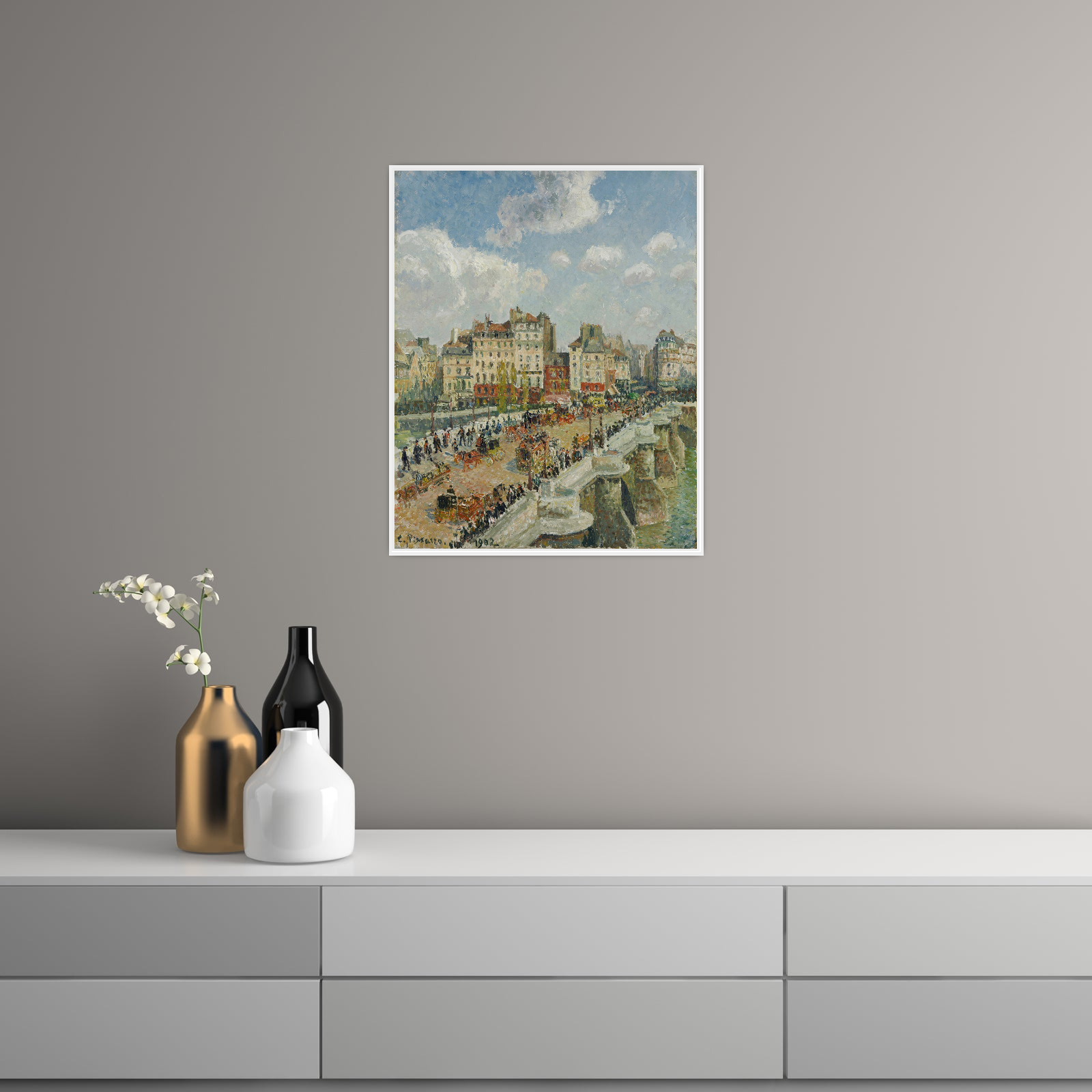 Umetnička slika ​The Pont-Neuf, Camille Pissarro na platnu - NS Canvas Shop