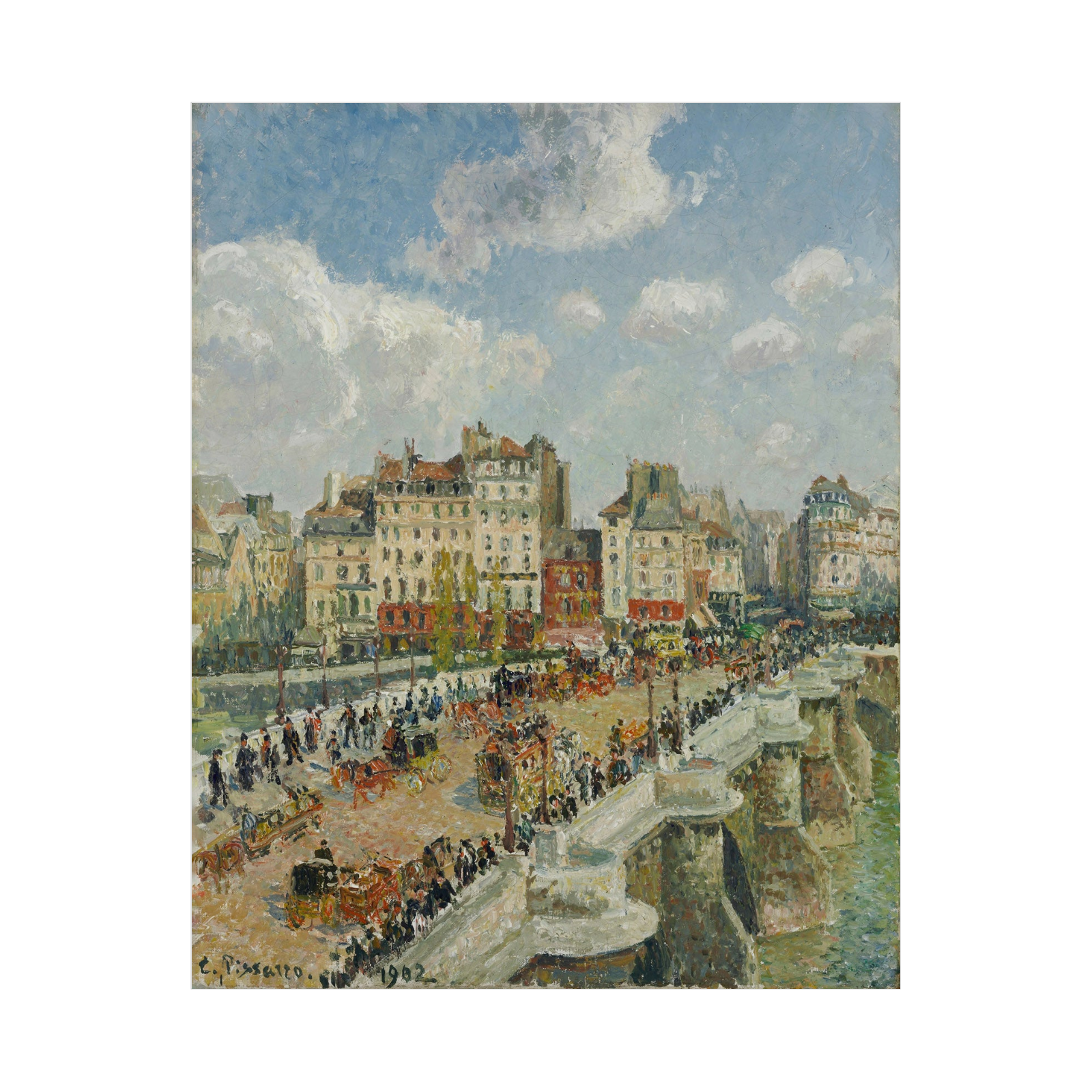Umetnička slika ​The Pont-Neuf, Camille Pissarro na platnu - NS Canvas Shop