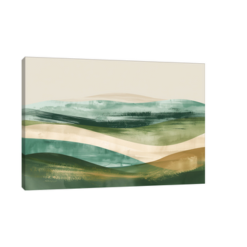 Umetnička slika ​Tišina zelenih polja na platnu - NS Canvas Shop