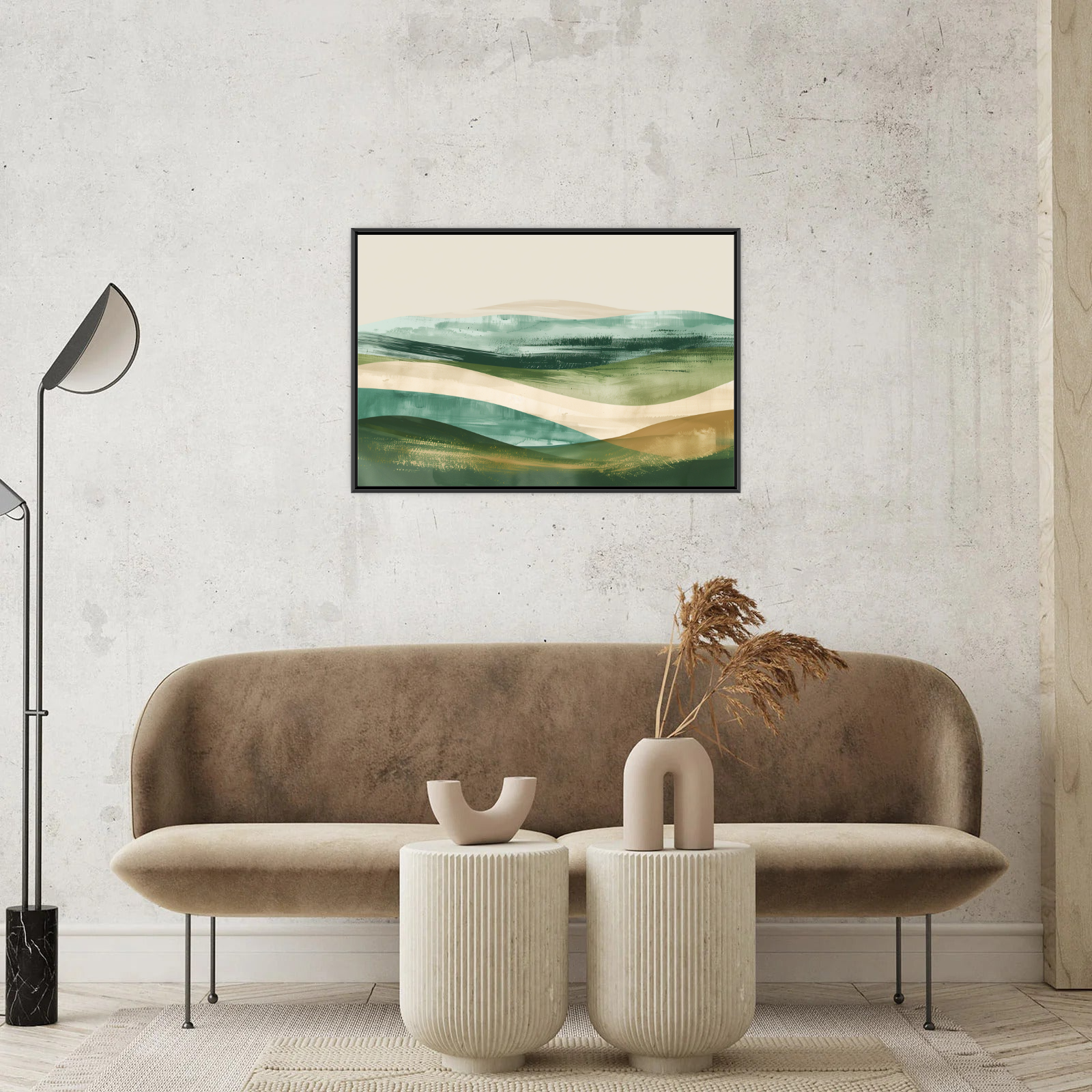 Umetnička slika ​Tišina zelenih polja na platnu - NS Canvas Shop