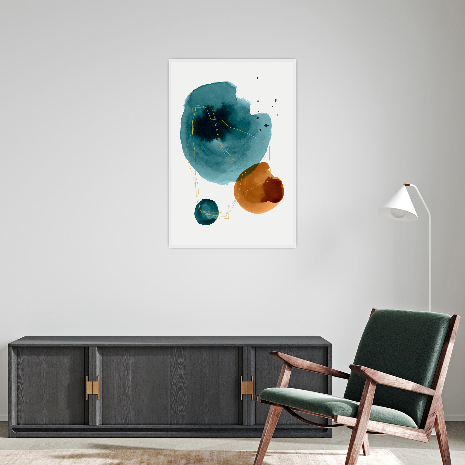 Umetnička slika ​Tri kruga II na platnu - NS Canvas Shop