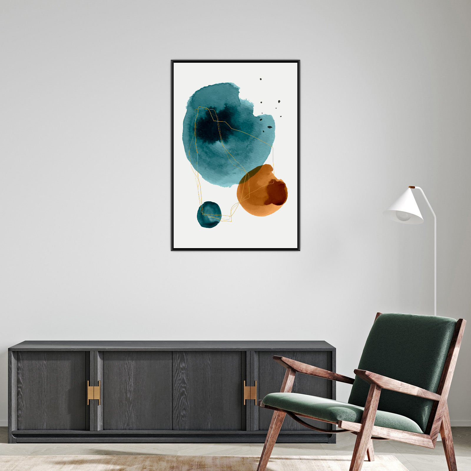 Umetnička slika ​Tri kruga II na platnu - NS Canvas Shop