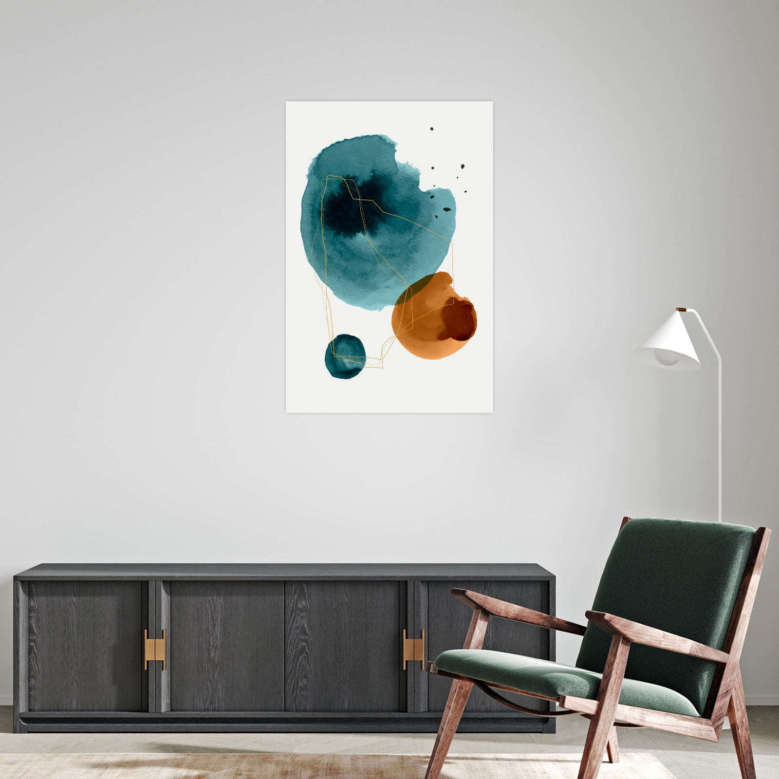 Umetnička slika ​Tri kruga II na platnu - NS Canvas Shop