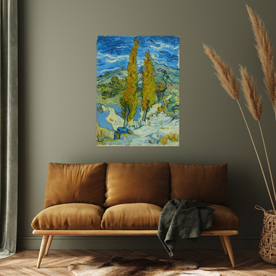 Umetnička slika ​Two Poplars in the Alpilles near Saint-Rémy, Vincent van Gogh na platnu - NS Canvas Shop