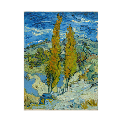 Umetnička slika ​Two Poplars in the Alpilles near Saint-Rémy, Vincent van Gogh na platnu - NS Canvas Shop