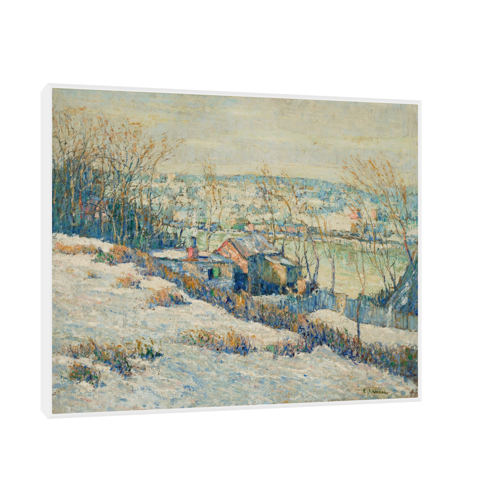 Umetnička slika ​Upper Harlem River—Winter, Ernest Lawson na platnu - NS Canvas Shop