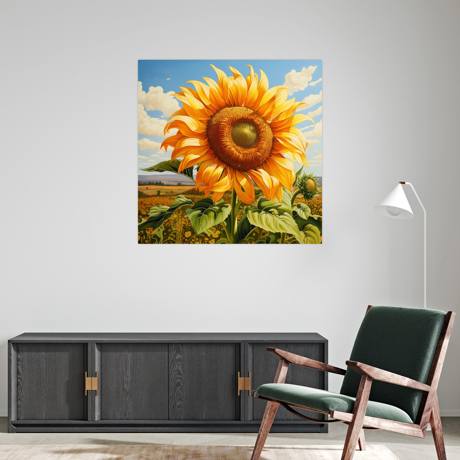 Umetnička slika ​Usamljeni cvet na platnu - NS Canvas Shop