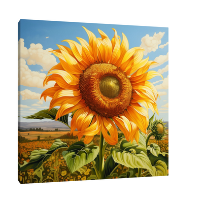 Umetnička slika ​Usamljeni cvet na platnu - NS Canvas Shop
