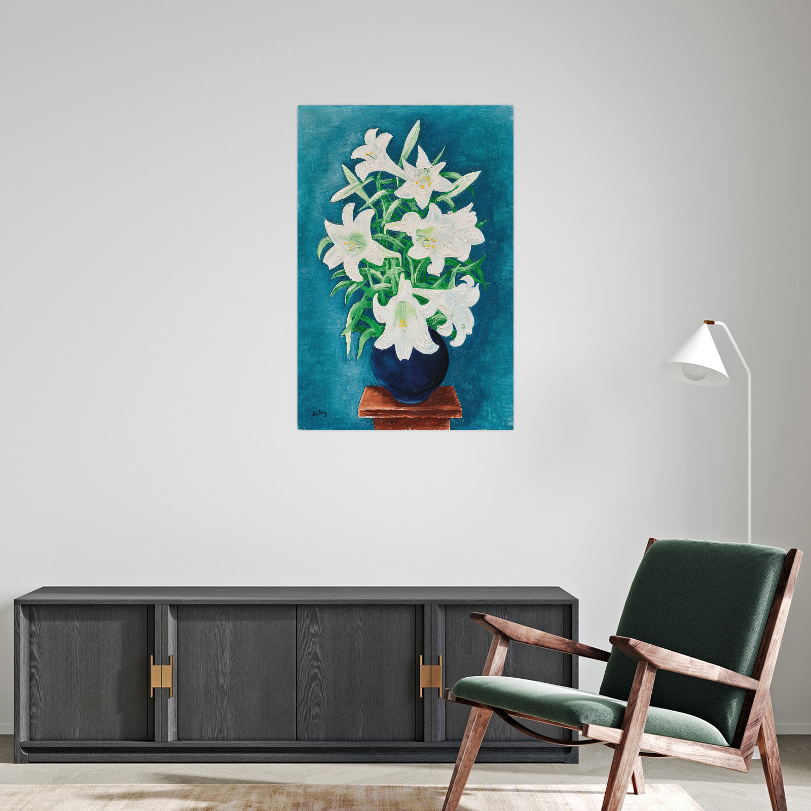 Umetnička slika ​Vase de lys, Moïse Kisling na platnu - NS Canvas Shop