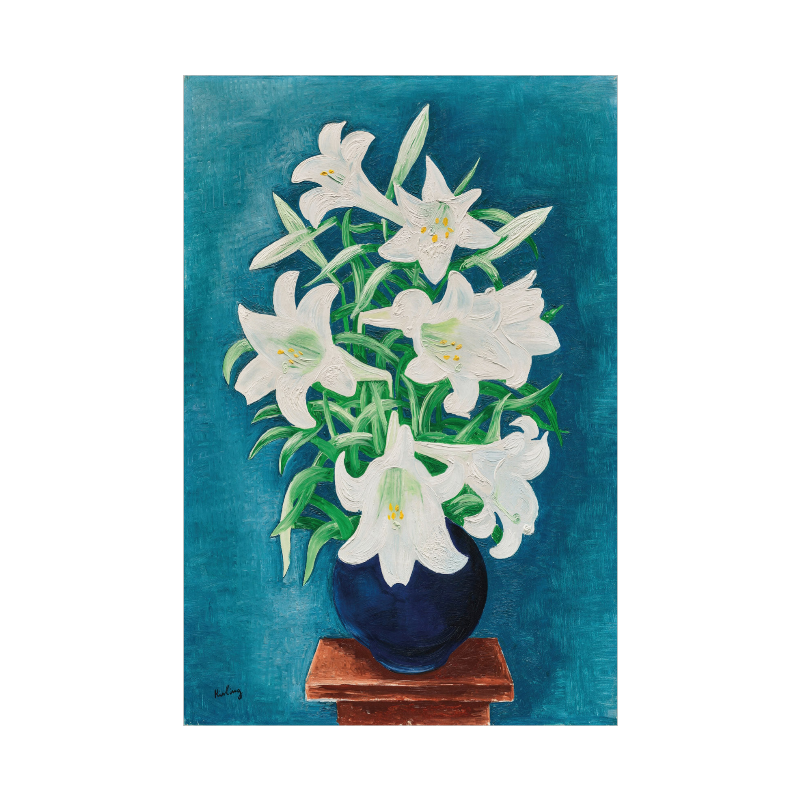Umetnička slika ​Vase de lys, Moïse Kisling na platnu - NS Canvas Shop
