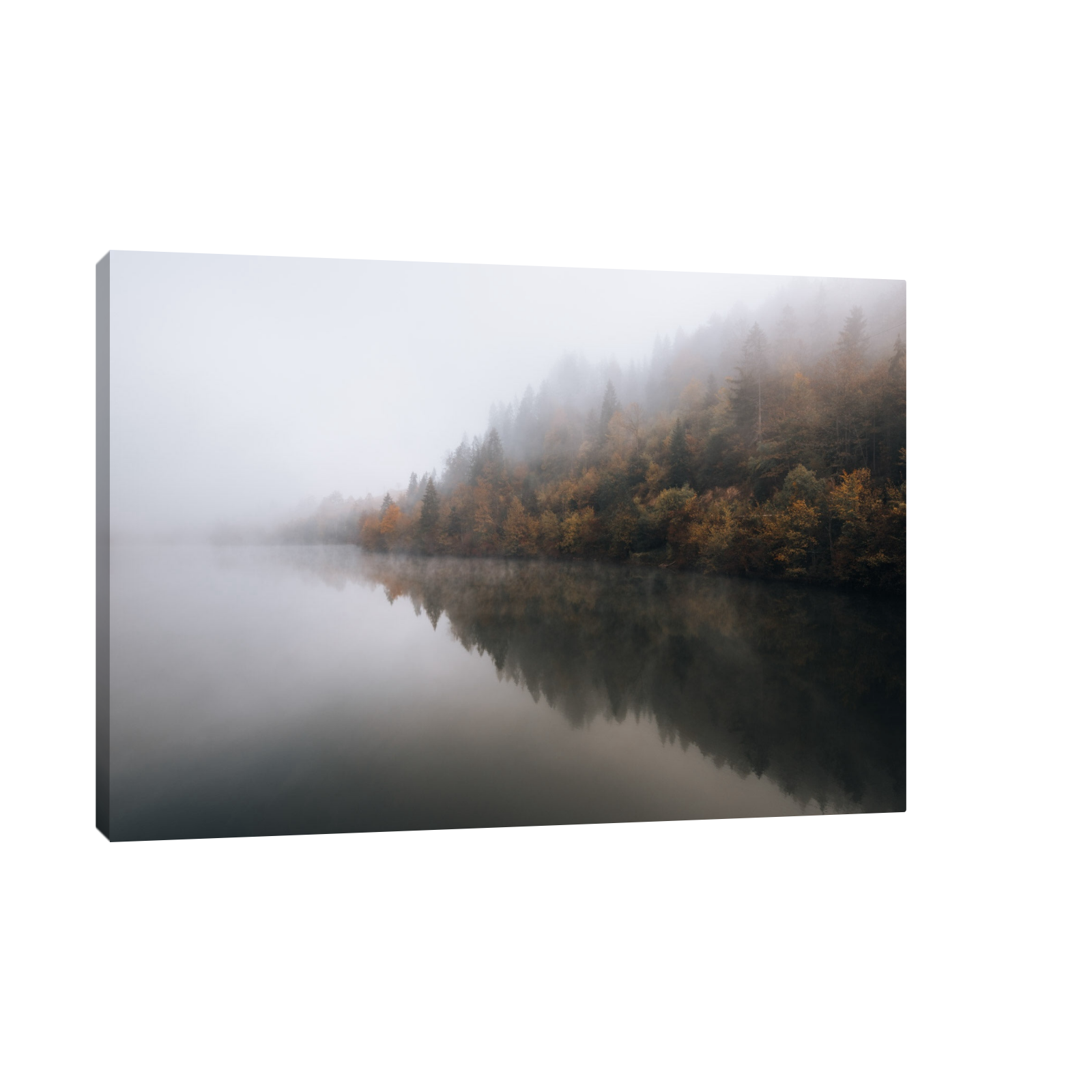 Umetnička slika ​Velika šuma pored jezera na platnu - NS Canvas Shop