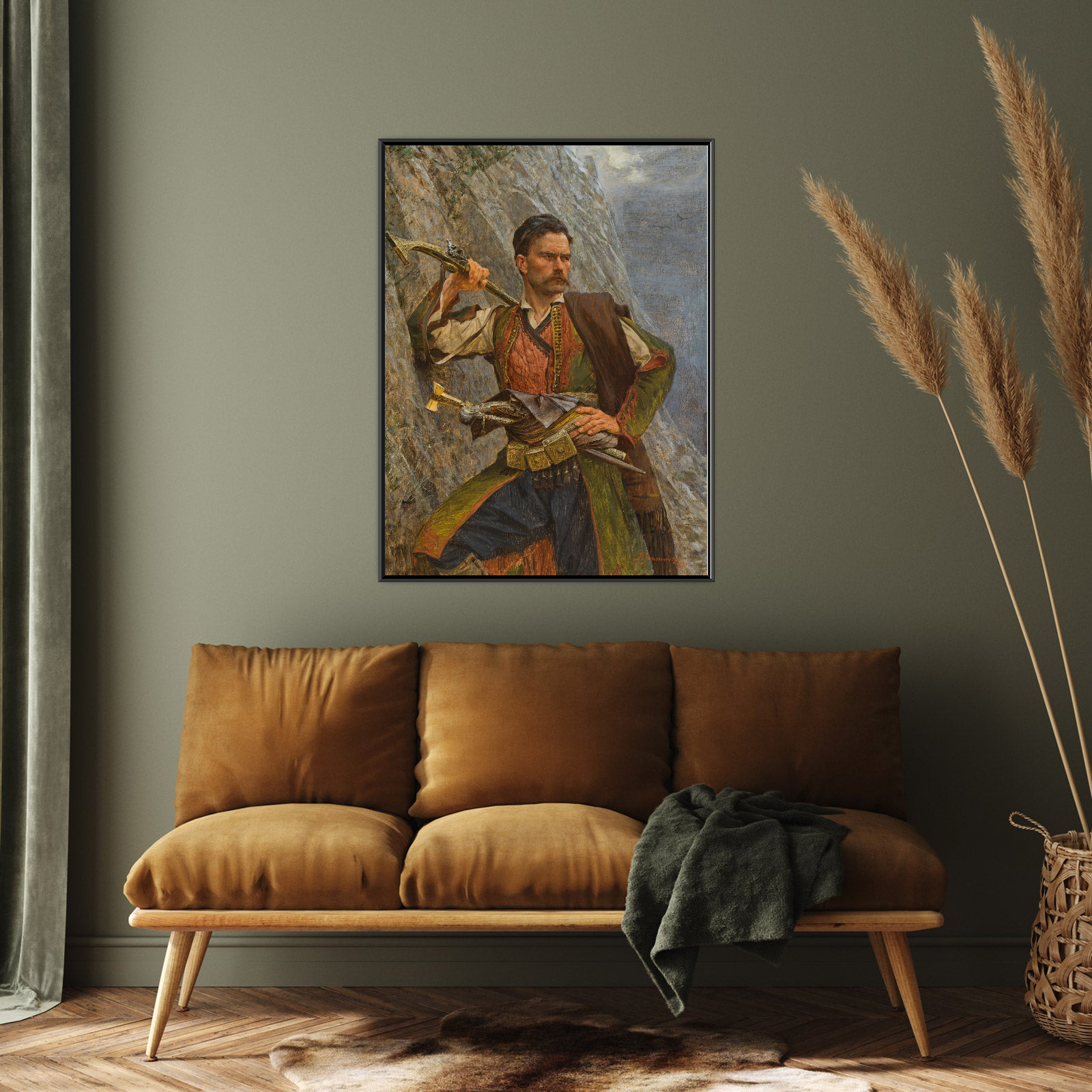 Umetnička slika ​Vojnik iz Crne Gore, Paja Jovanović na platnu - NS Canvas Shop