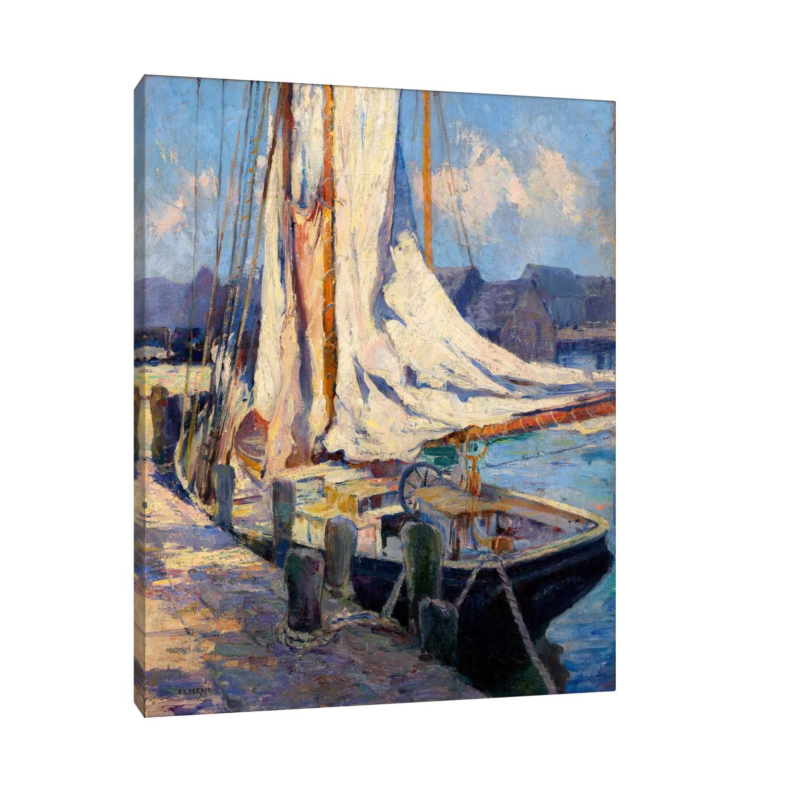 Umetnička slika ​Wharf Scene, Gloucester, Bertha Eversfield Perrie na platnu - NS Canvas Shop