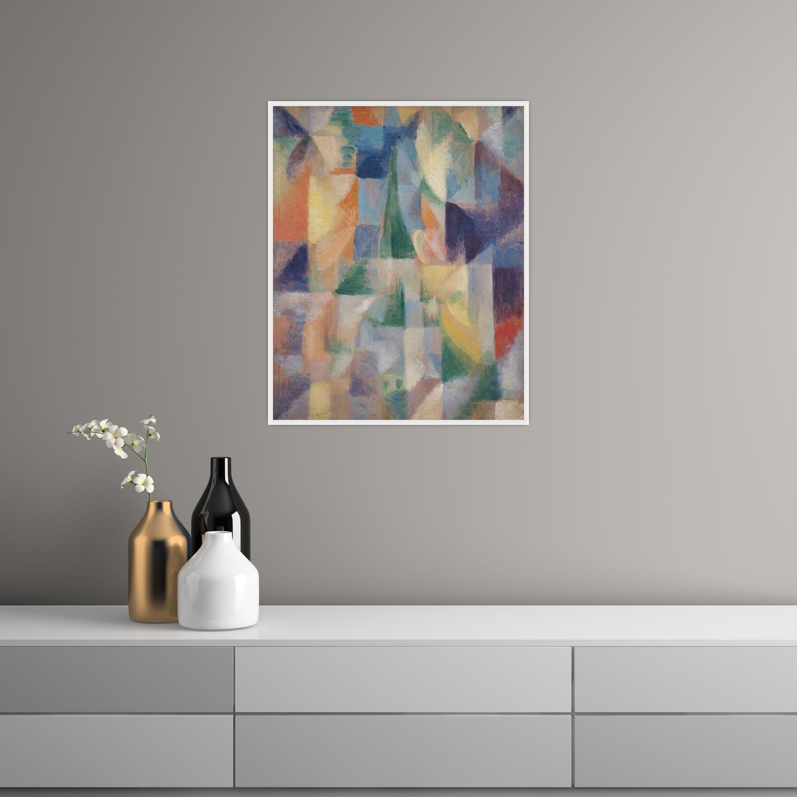 Umetnička slika ​Window overlooking the city, Robert Delaunay na platnu - NS Canvas Shop