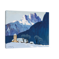Umetnička slika ​Winterlandschaft vor Bergkulisse, Oskar Mulley na platnu - NS Canvas Shop