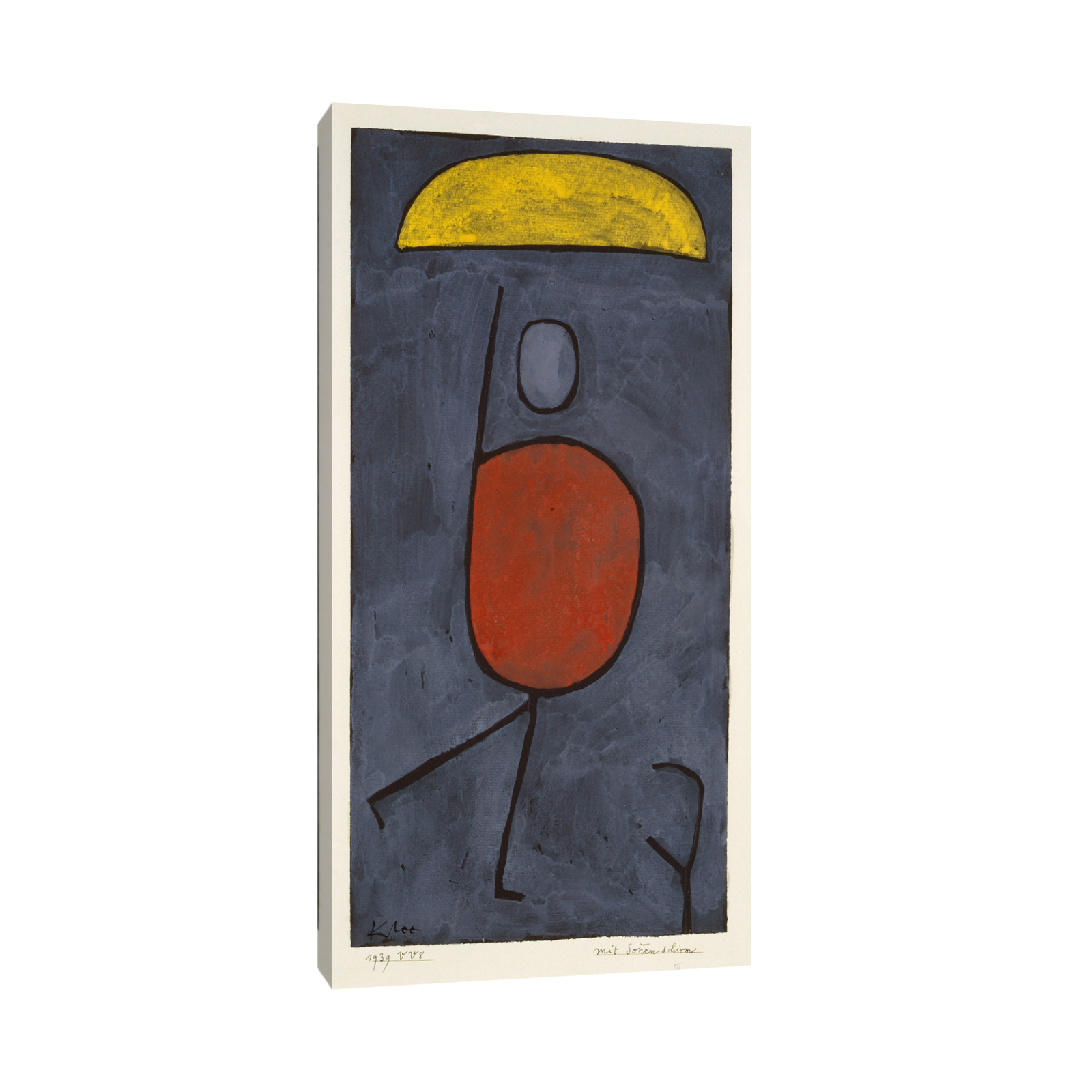 Umetnička slika ​With an umbrella, Paul Klee na platnu - NS Canvas Shop