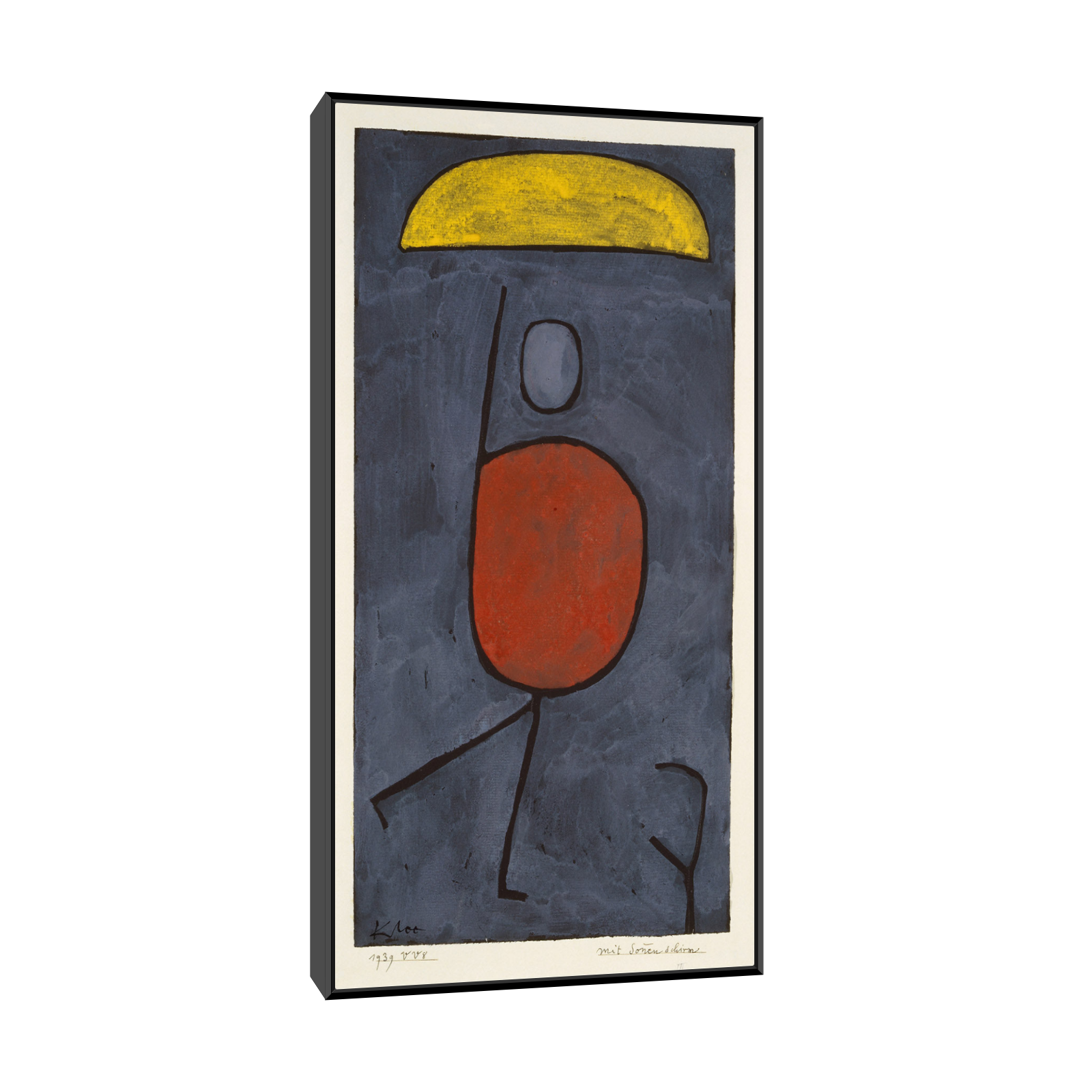 Umetnička slika ​With an umbrella, Paul Klee na platnu - NS Canvas Shop