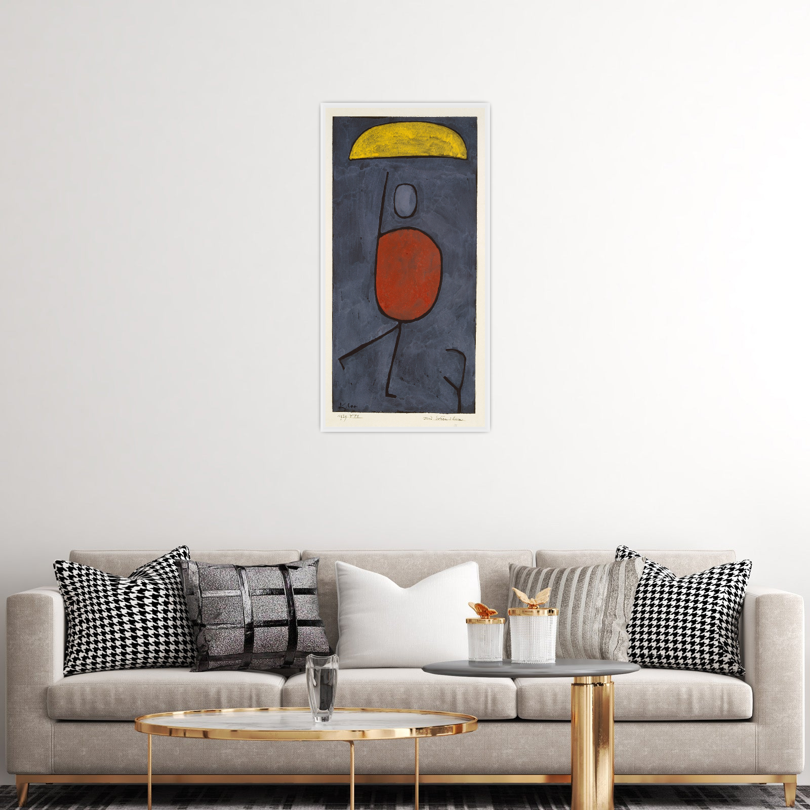 Umetnička slika ​With an umbrella, Paul Klee na platnu - NS Canvas Shop