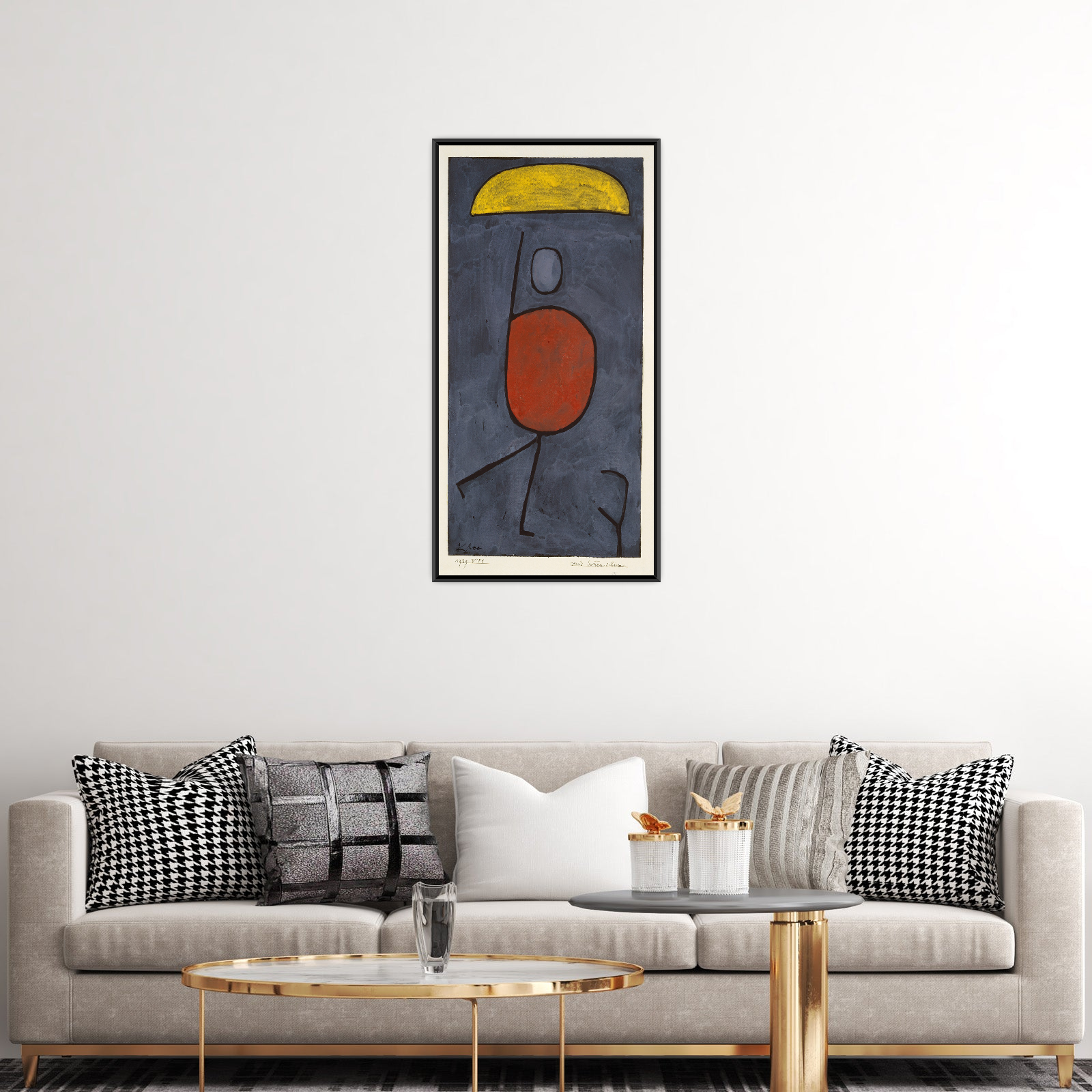 Umetnička slika ​With an umbrella, Paul Klee na platnu - NS Canvas Shop