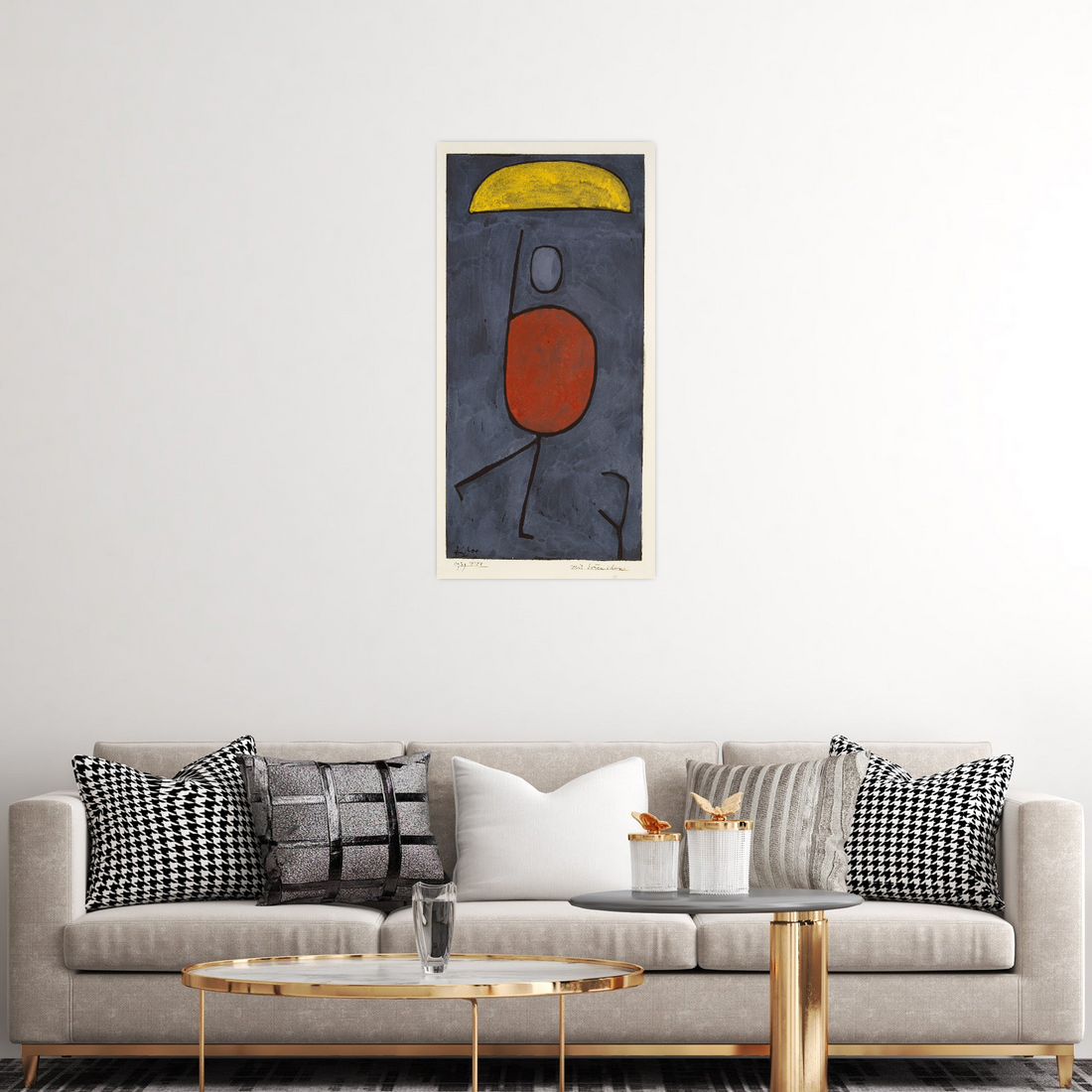 Umetnička slika ​With an umbrella, Paul Klee na platnu - NS Canvas Shop