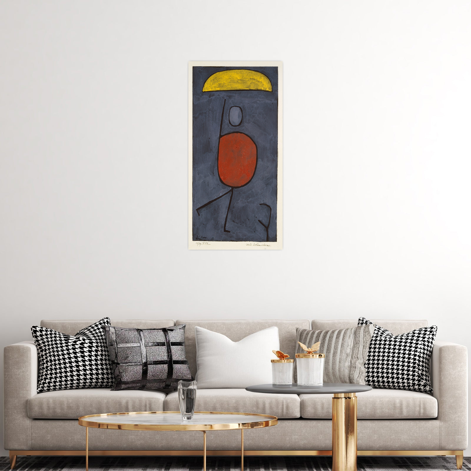 Umetnička slika ​With an umbrella, Paul Klee na platnu - NS Canvas Shop