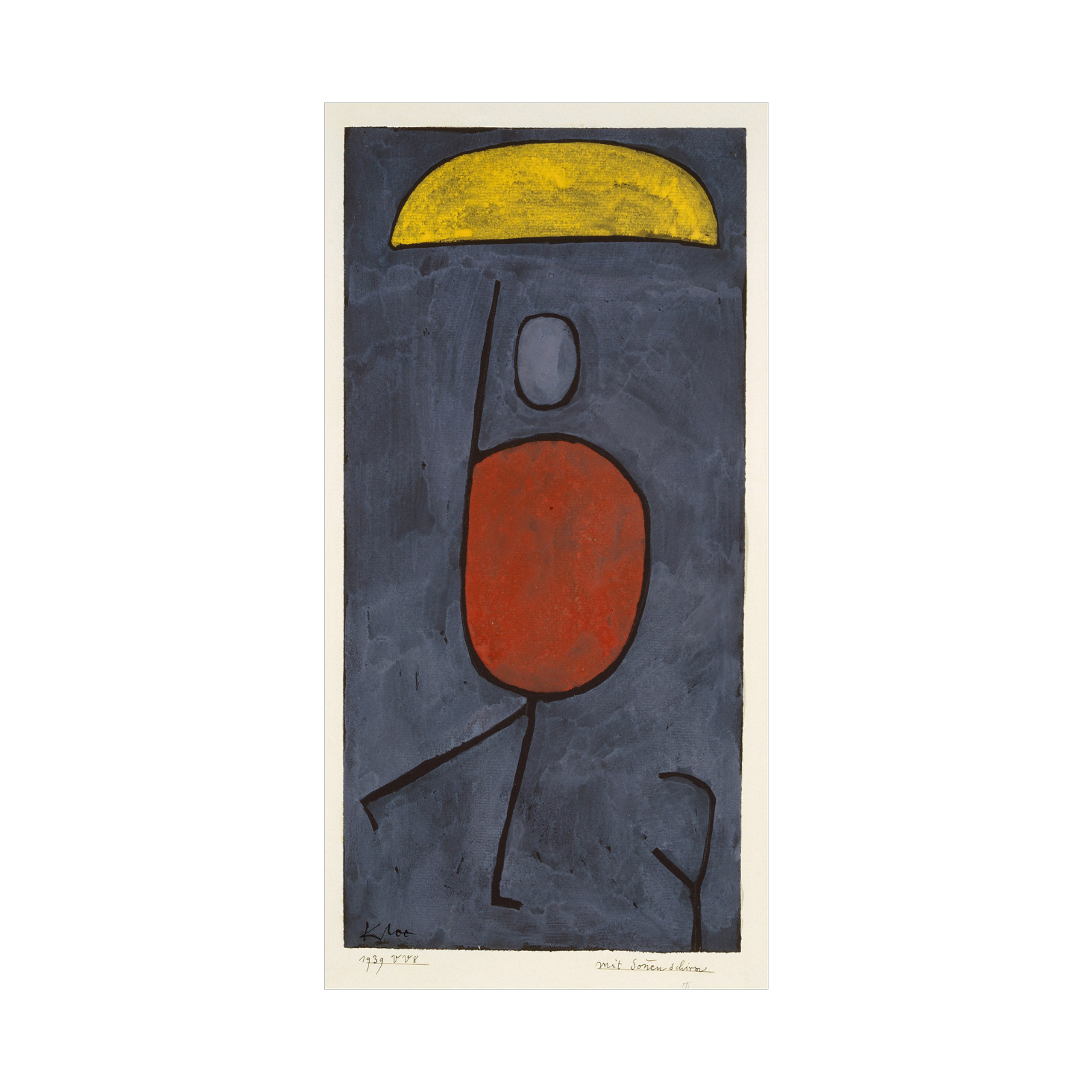 Umetnička slika ​With an umbrella, Paul Klee na platnu - NS Canvas Shop