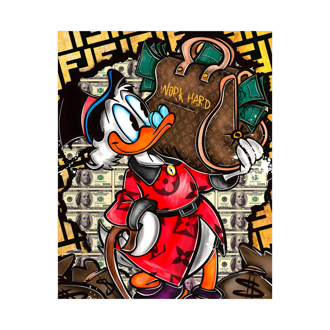 Work Hard – Pop Art Duck Edition