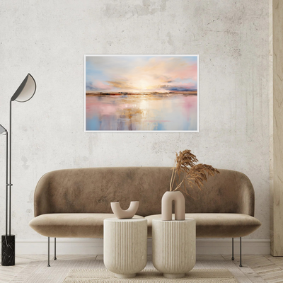 Umetnička slika ​Zalazak pored mora na platnu - NS Canvas Shop