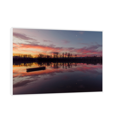 Umetnička slika ​Zalazak sunca pored Dunava II na platnu - NS Canvas Shop
