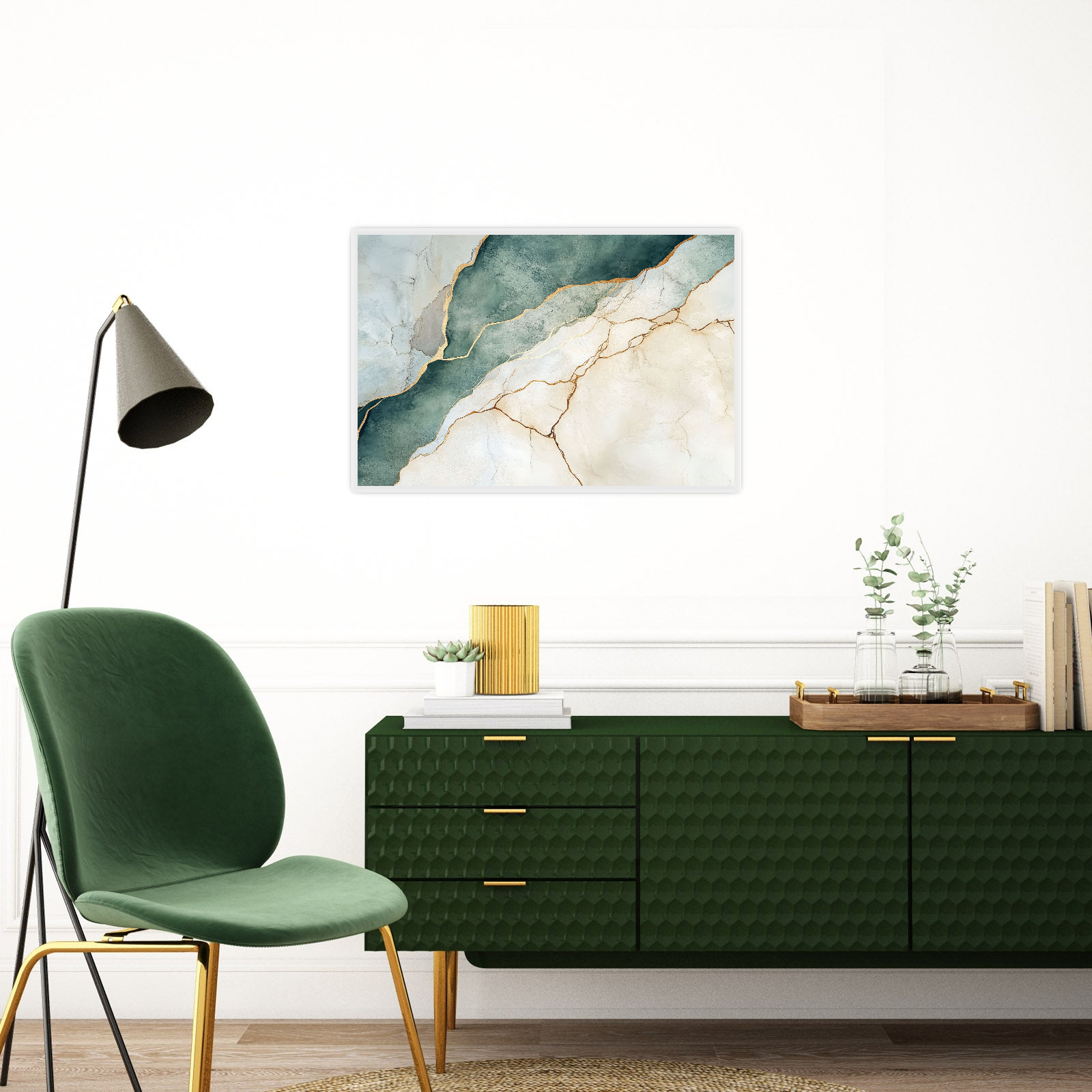 Zelena Onyx Apstrakcija