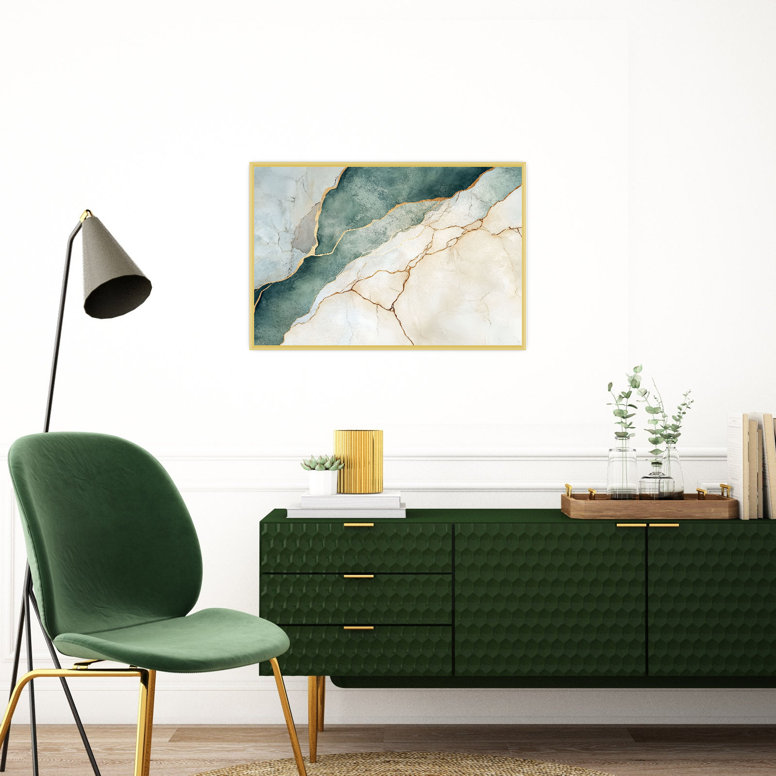 Zelena Onyx Apstrakcija