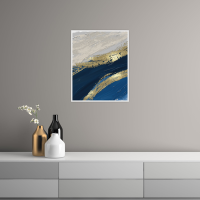 Umetnička slika ​Zlatna linija I na platnu - NS Canvas Shop