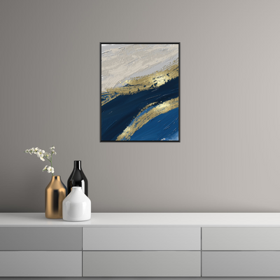 Umetnička slika ​Zlatna linija I na platnu - NS Canvas Shop