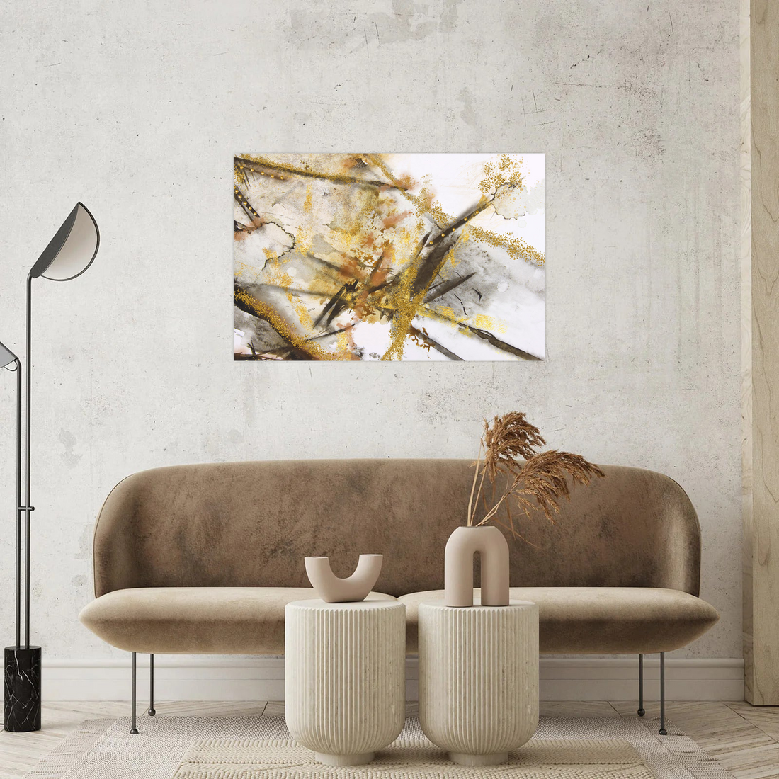 Umetnička slika ​Zlatna muzika na platnu - NS Canvas Shop