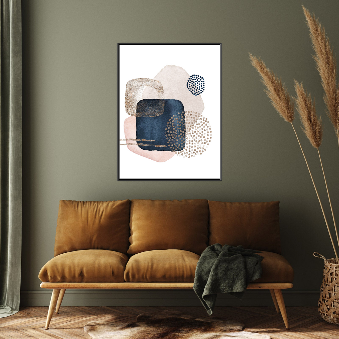 Umetnička slika ​Zlatna prašina II na platnu - NS Canvas Shop