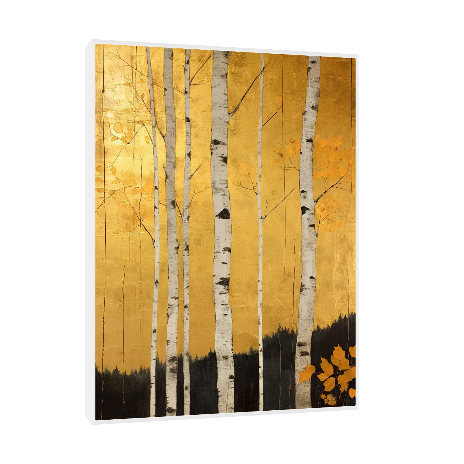 Umetnička slika ​Zlatna šuma na platnu - NS Canvas Shop