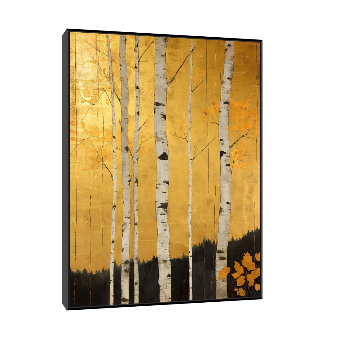 Umetnička slika ​Zlatna šuma na platnu - NS Canvas Shop