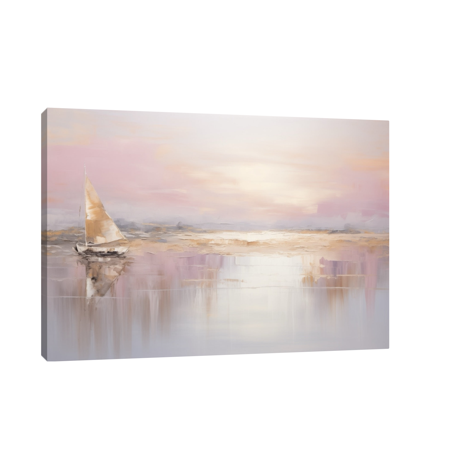 Umetnička slika ​Zlatni brod na platnu - NS Canvas Shop