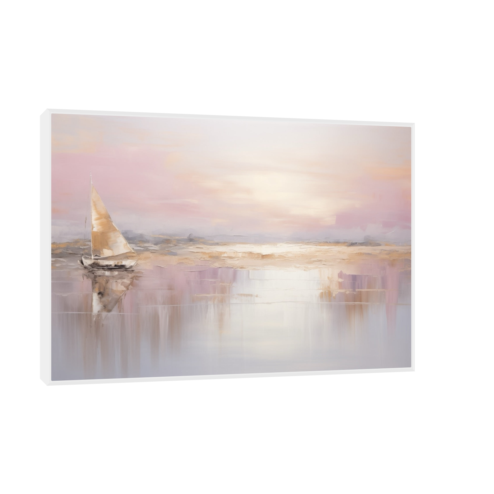 Umetnička slika ​Zlatni brod na platnu - NS Canvas Shop