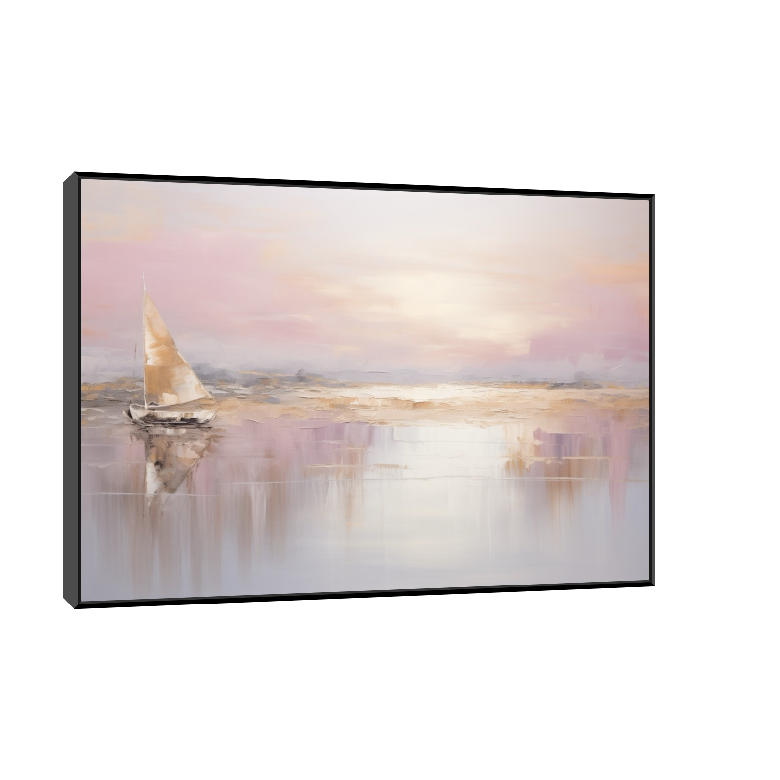 Umetnička slika ​Zlatni brod na platnu - NS Canvas Shop