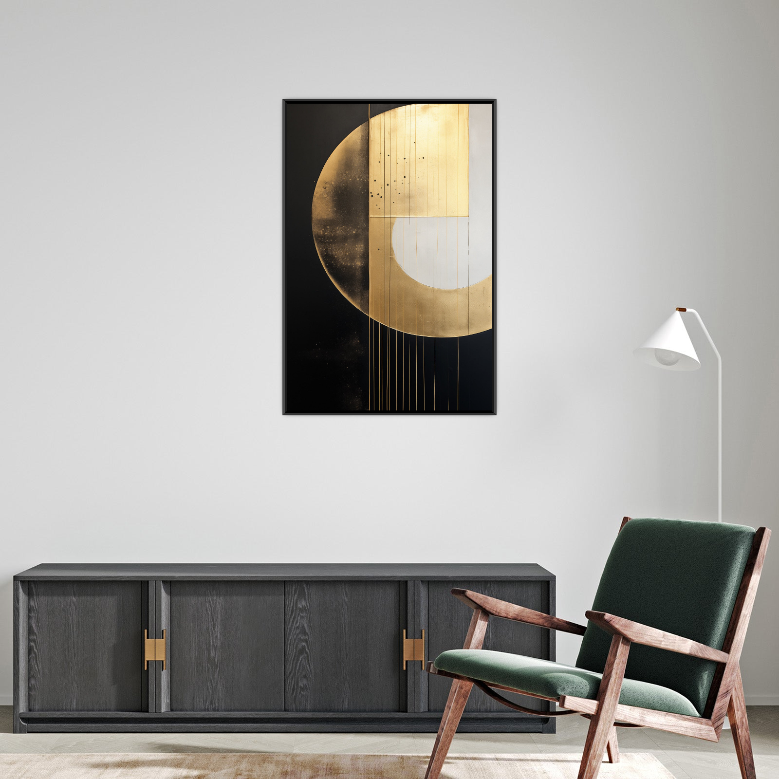 Umetnička slika ​Zlatni krug 2 na platnu - NS Canvas Shop