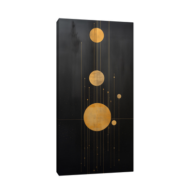 Umetnička slika ​Zlatni krugovi na platnu - NS Canvas Shop