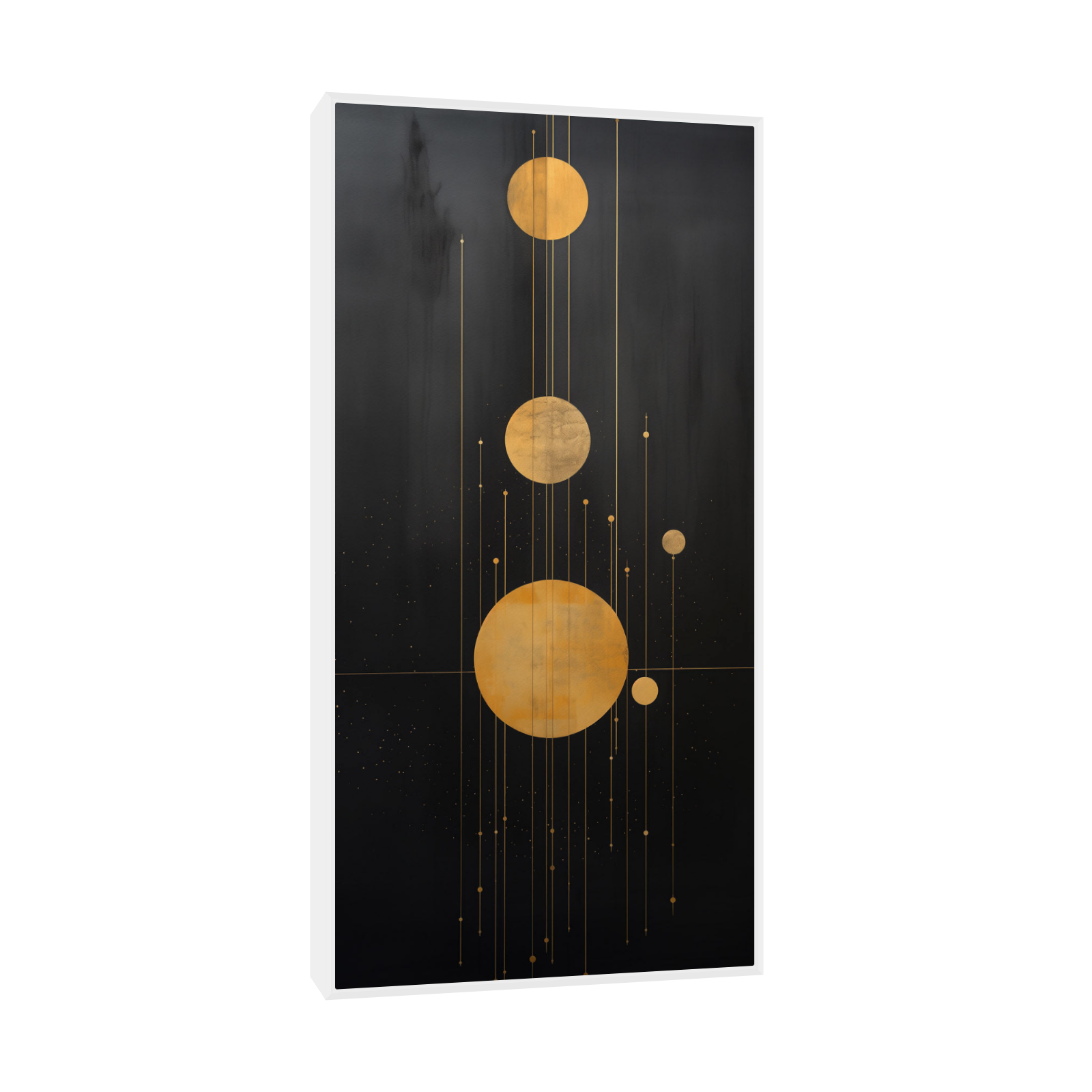 Umetnička slika ​Zlatni krugovi na platnu - NS Canvas Shop