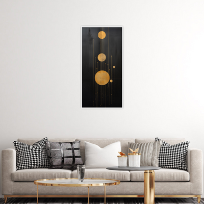 Umetnička slika ​Zlatni krugovi na platnu - NS Canvas Shop