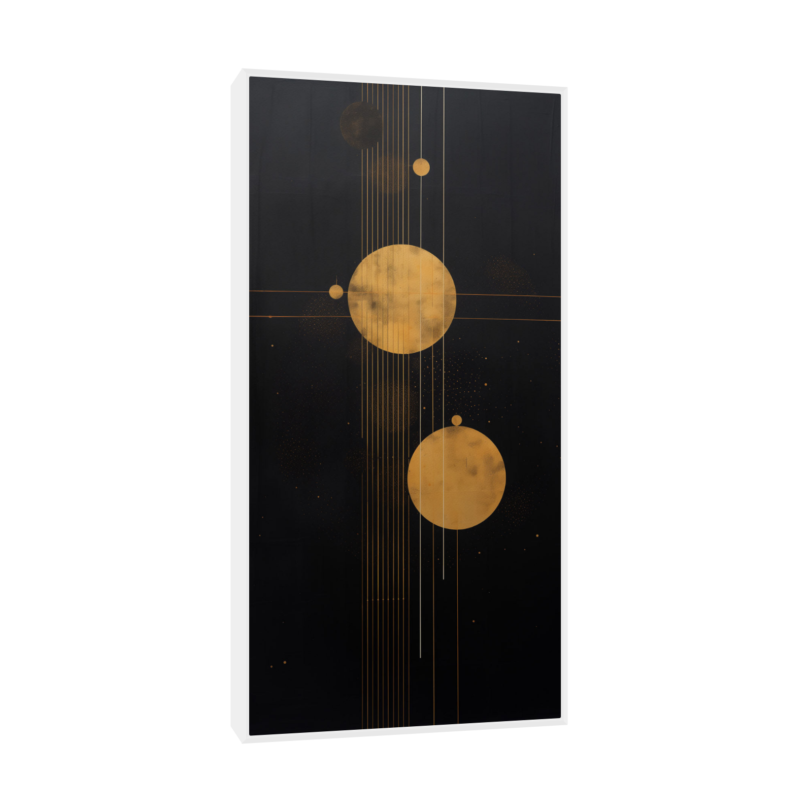 Umetnička slika ​Zlatni krugovi II na platnu - NS Canvas Shop