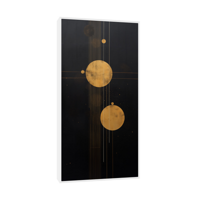 Umetnička slika ​Zlatni krugovi II na platnu - NS Canvas Shop