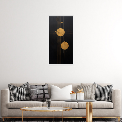 Umetnička slika ​Zlatni krugovi II na platnu - NS Canvas Shop